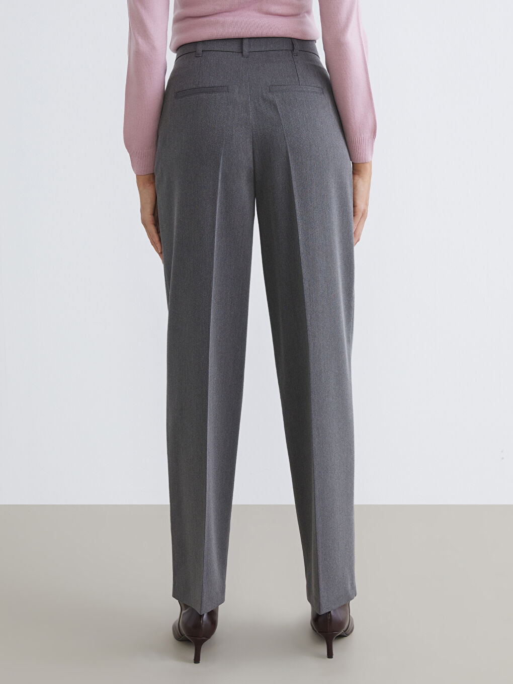 Loose Fit Wide Leg Women's Trousers-3