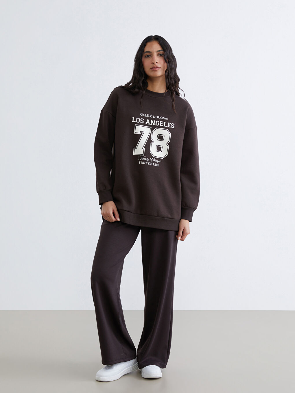 Los Angeles Printed Women's Thick Sweatshirt Tunic-1