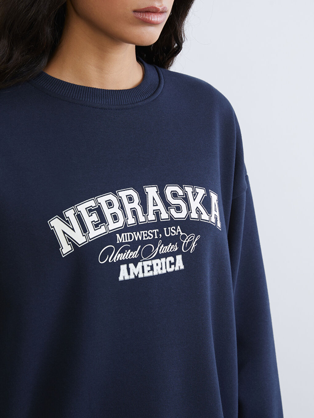 Nebraska Printed Women's Thick Sweatshirt Tunic-2