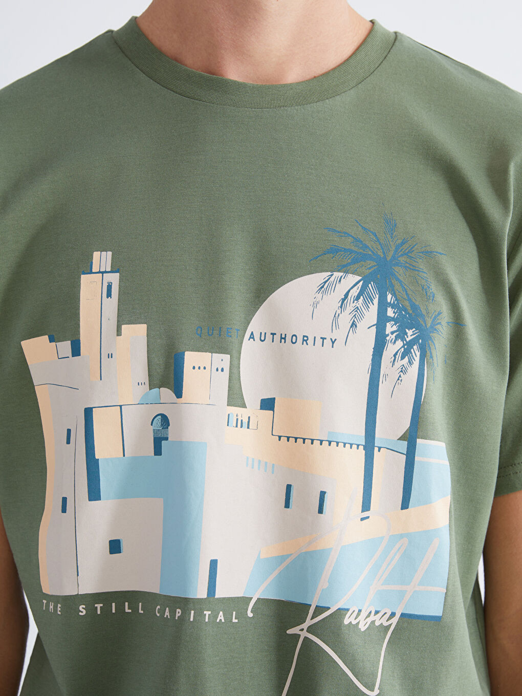 Crew Neck Printed Jersey Men's T-Shirt-2