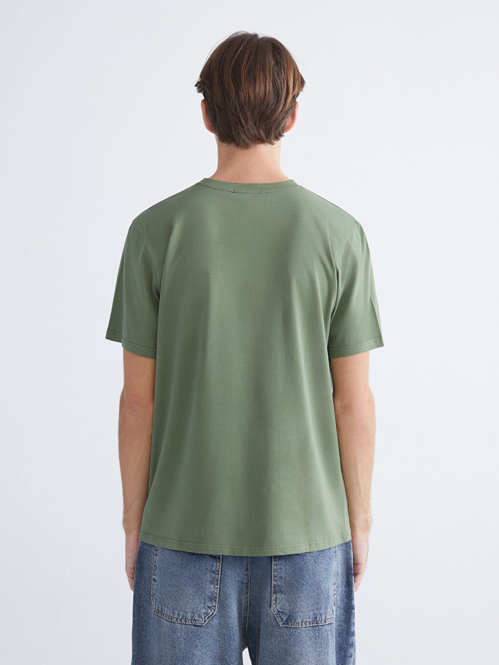 Crew Neck Printed Jersey Men's T-Shirt-3