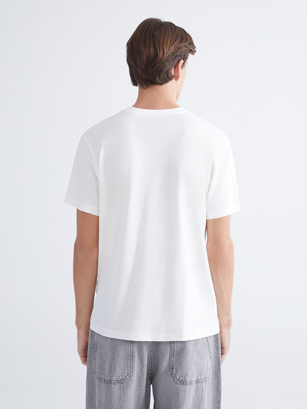 Crew Neck Printed Jersey Men's T-Shirt-3