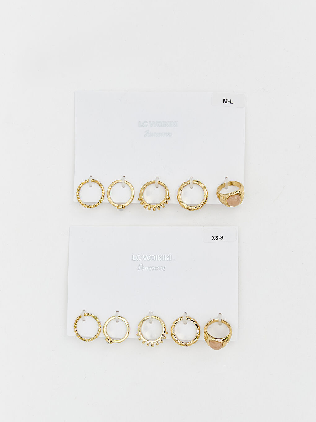 ქალებისთვის ბეჭდების ნაკრები 5-ცალიანი პაკეტი