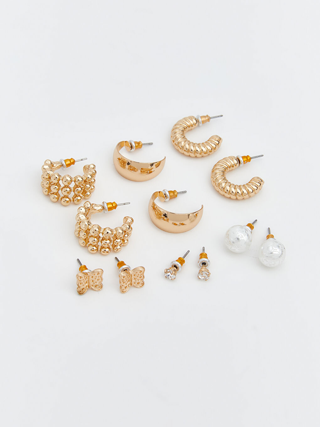 Sarı Kadın Küpe Seti 6'lı-1