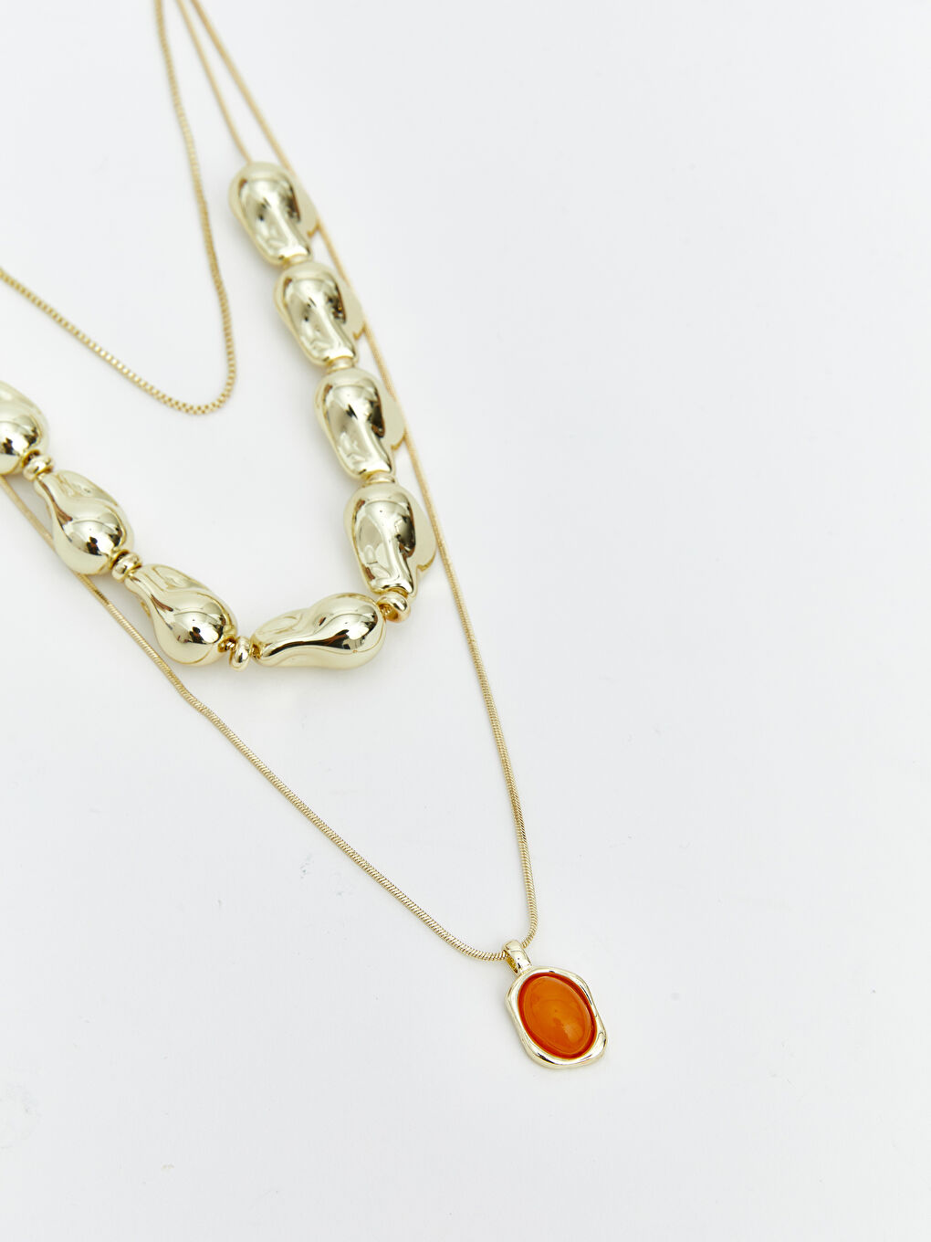 Sarı Taşlı Kadın Kolye-1