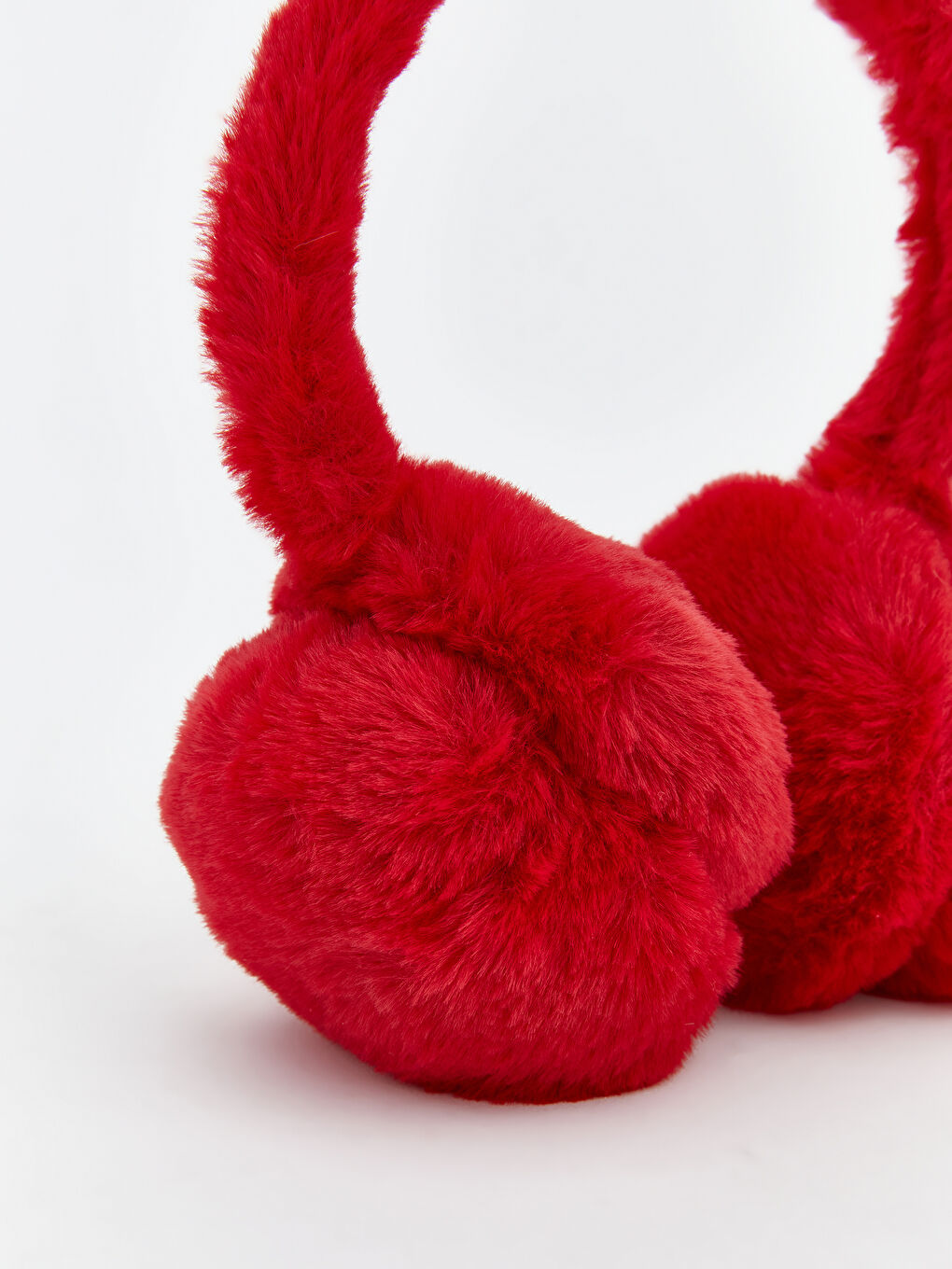 Kırmızı Kız Çocuk Pelüş Kulaklık-2