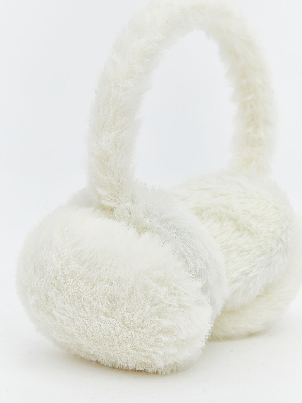 Beyaz Kız Çocuk Pelüş Kulaklık-2