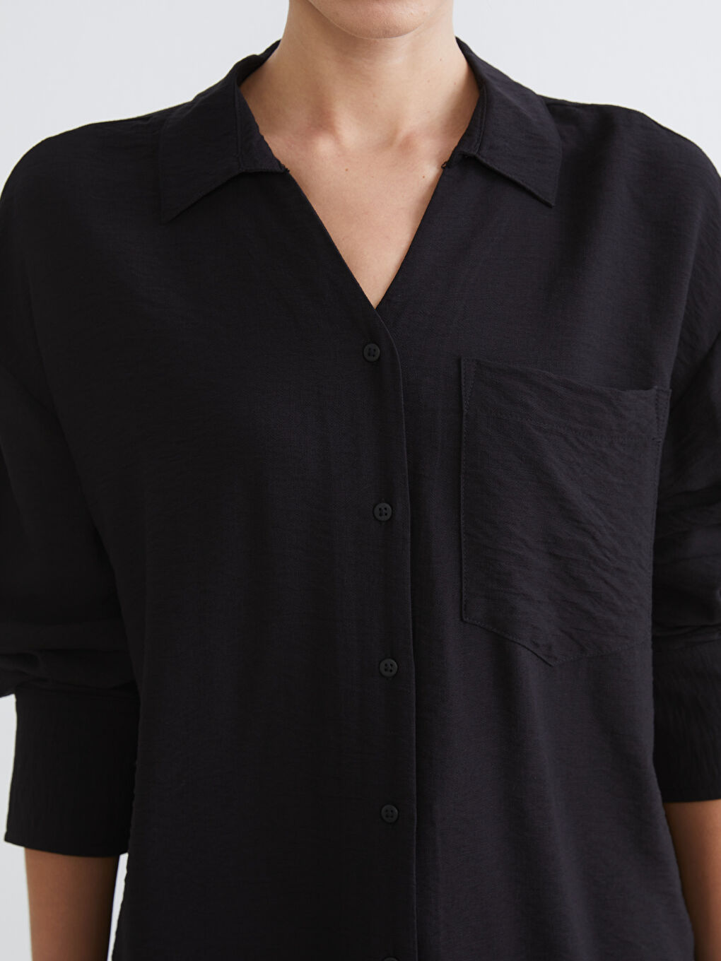 Loose Fit Dobby Women's Shirt-2