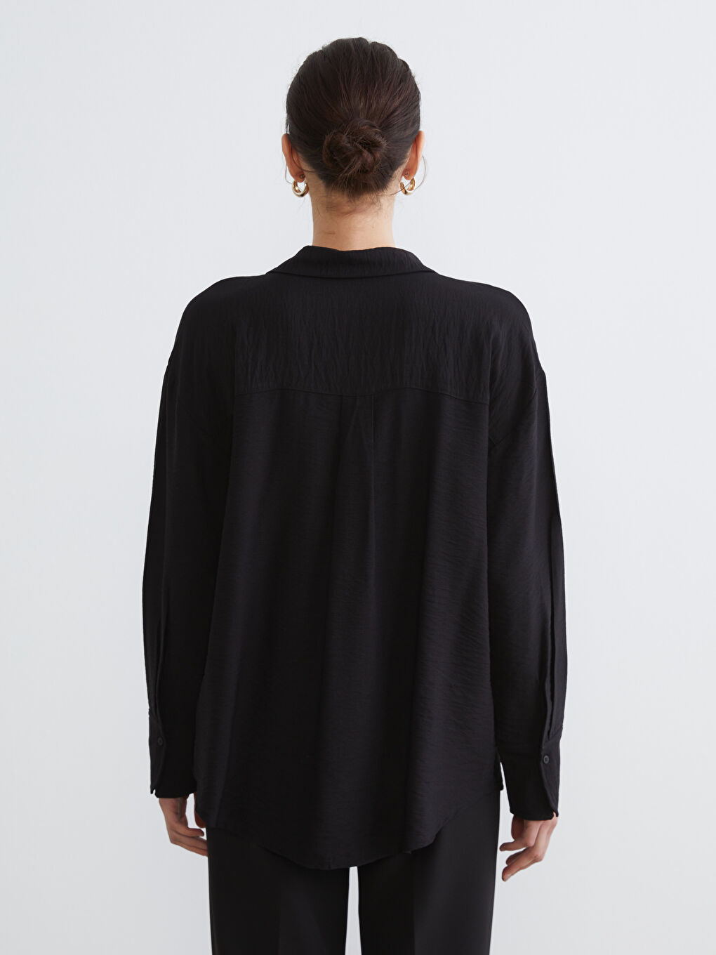 Loose Fit Dobby Women's Shirt-3