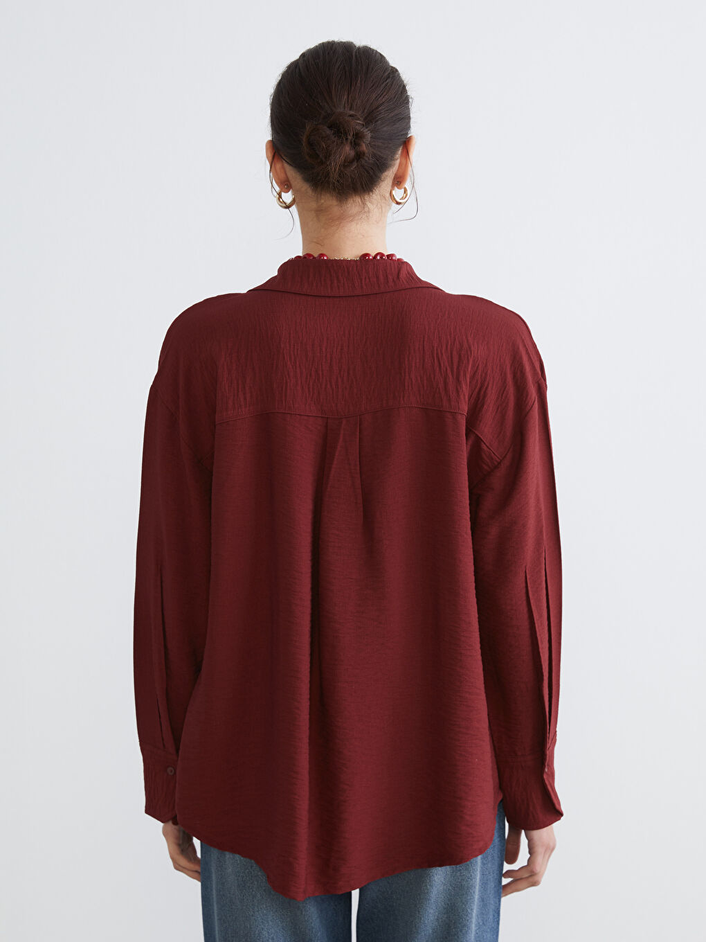 Loose Fit Dobby Women's Shirt-3