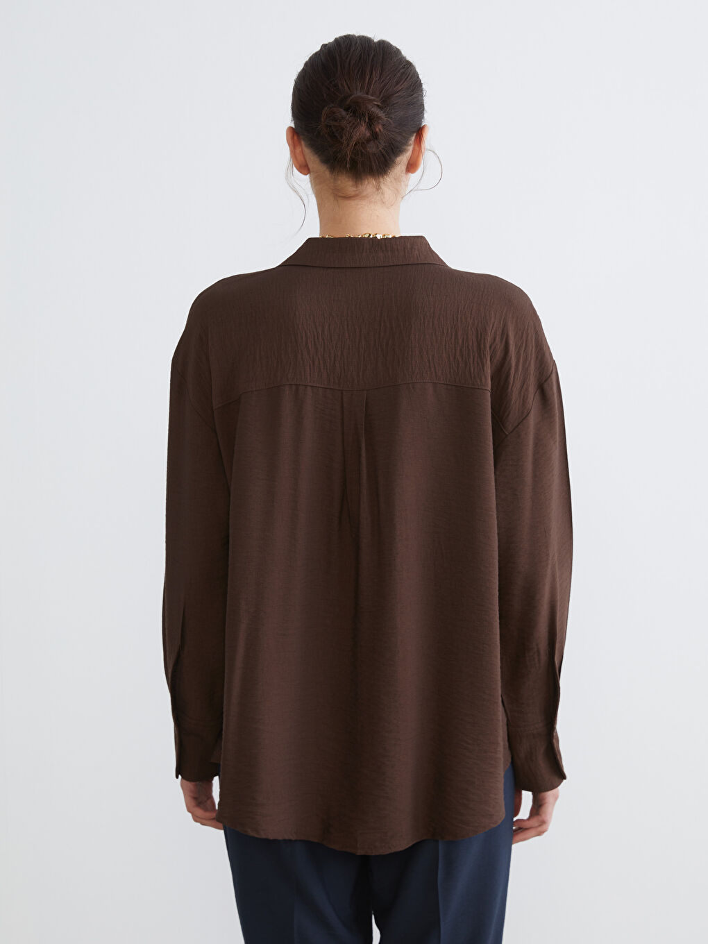 Loose Fit Dobby Women's Shirt-3