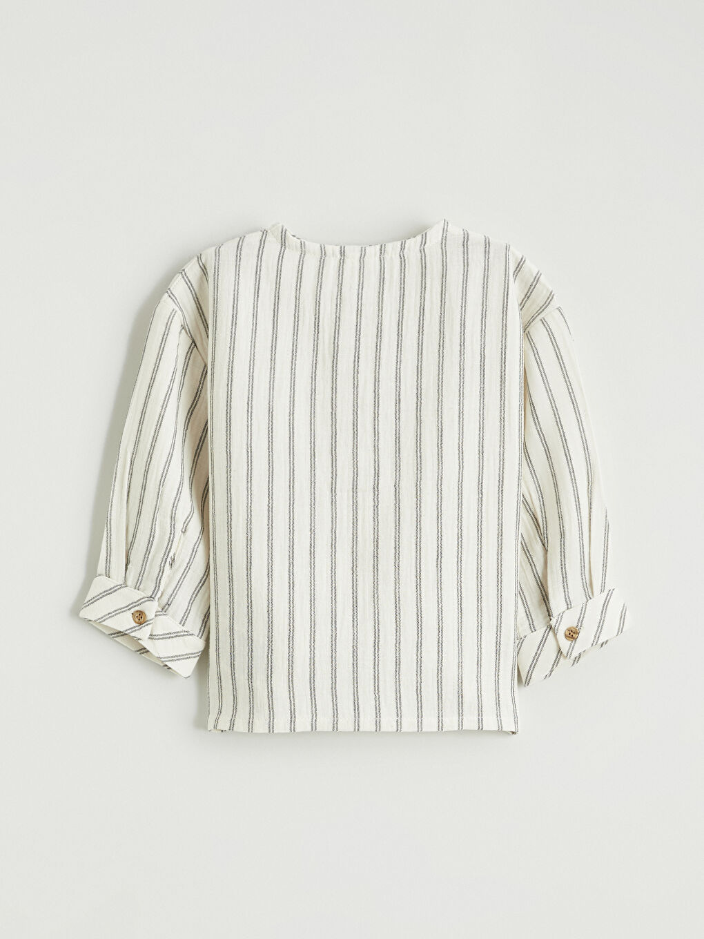 Bej Çizgili Erkek Bebek Gömlek ve Pantolon-3