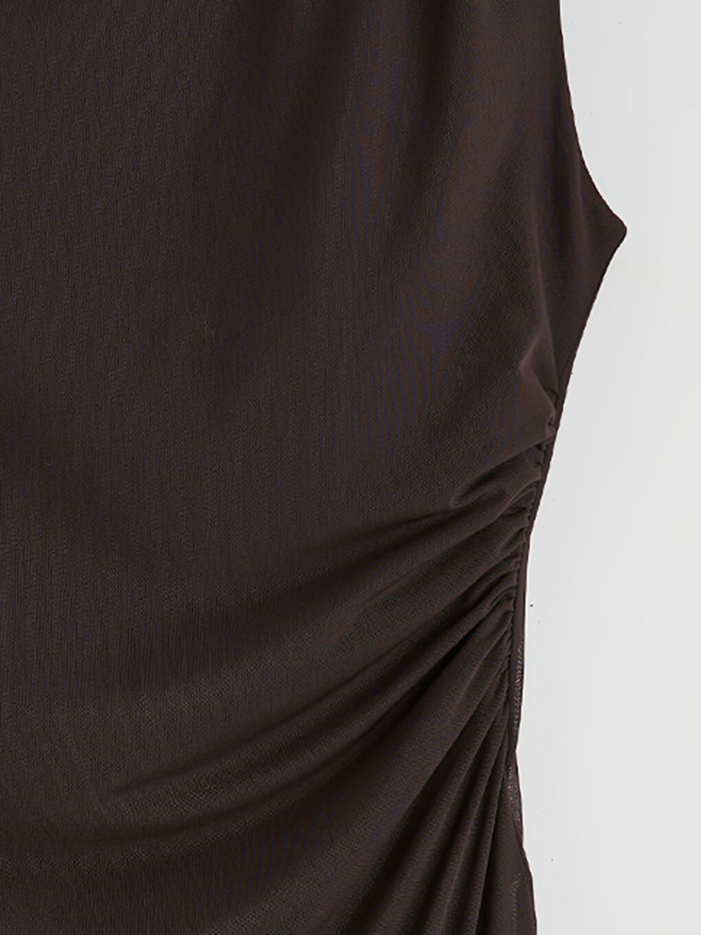 Στρογγυλή Λαιμόκοψη Σουρωτό Φόρεμα-5