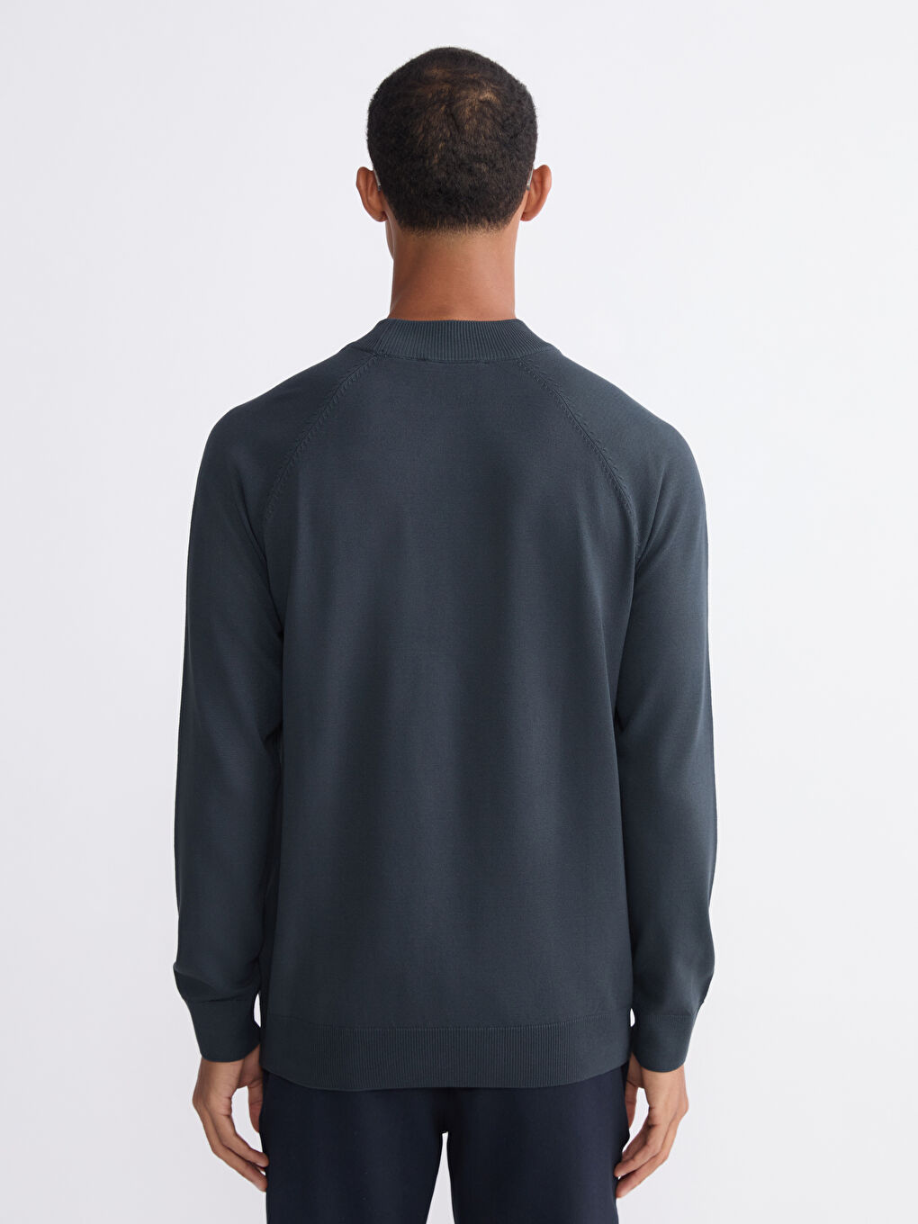 Antrasit Yarım Balıkçı Yaka Erkek Triko Kazak-3