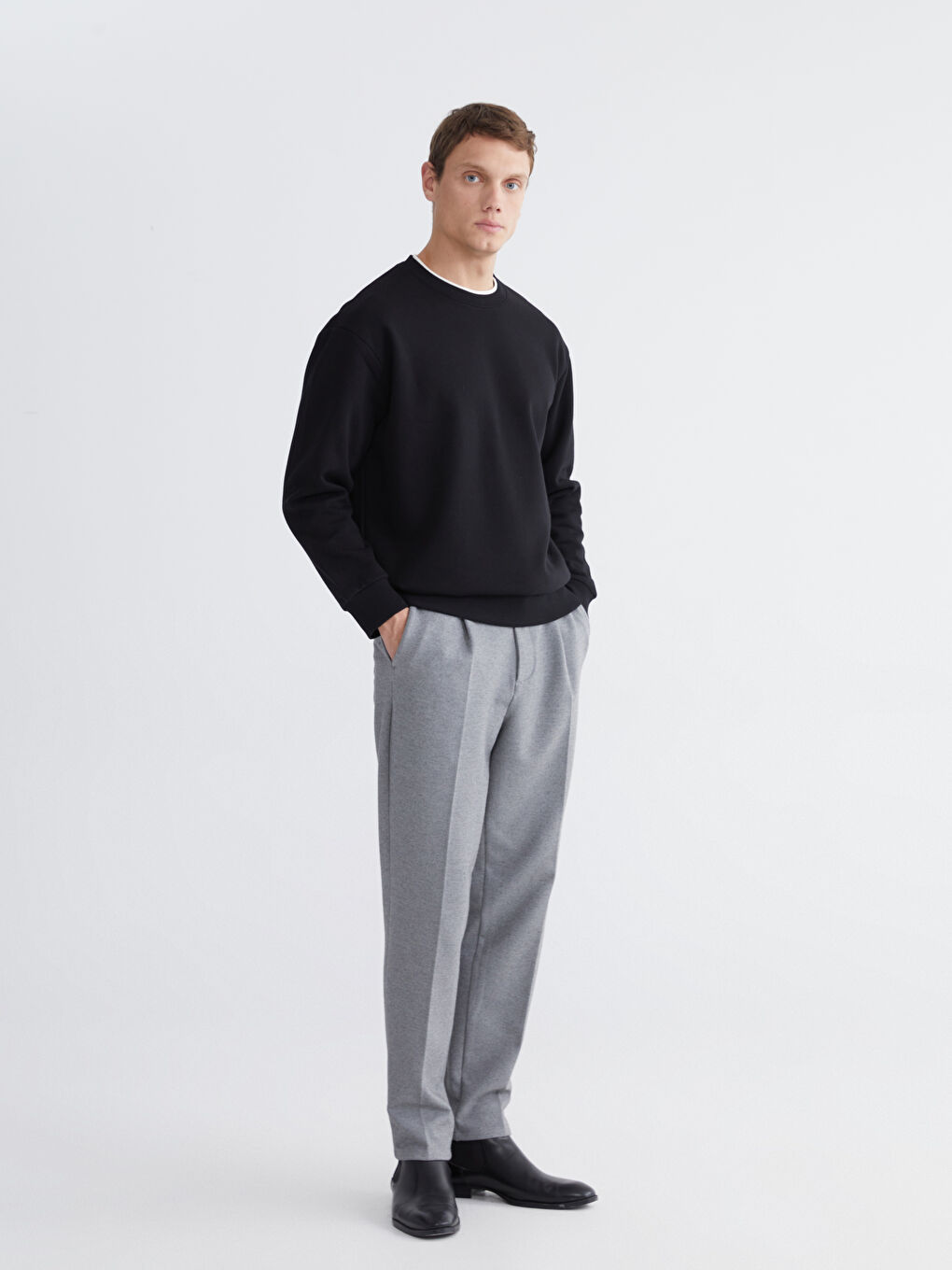 Мужчины Черный Свитшот-1