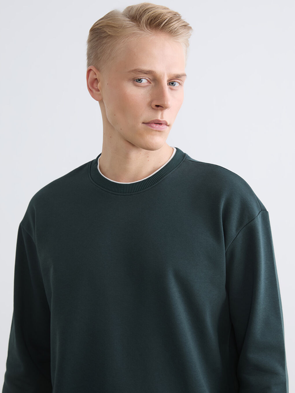Crew Neck Men's Thick Sweatshirt-2