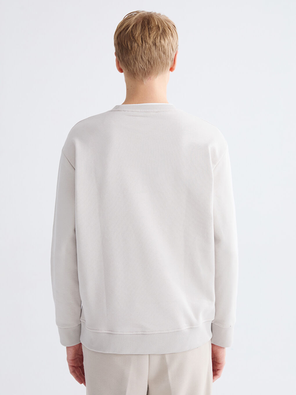 მამაკაცები ბეჟი თბილი ზედა-3