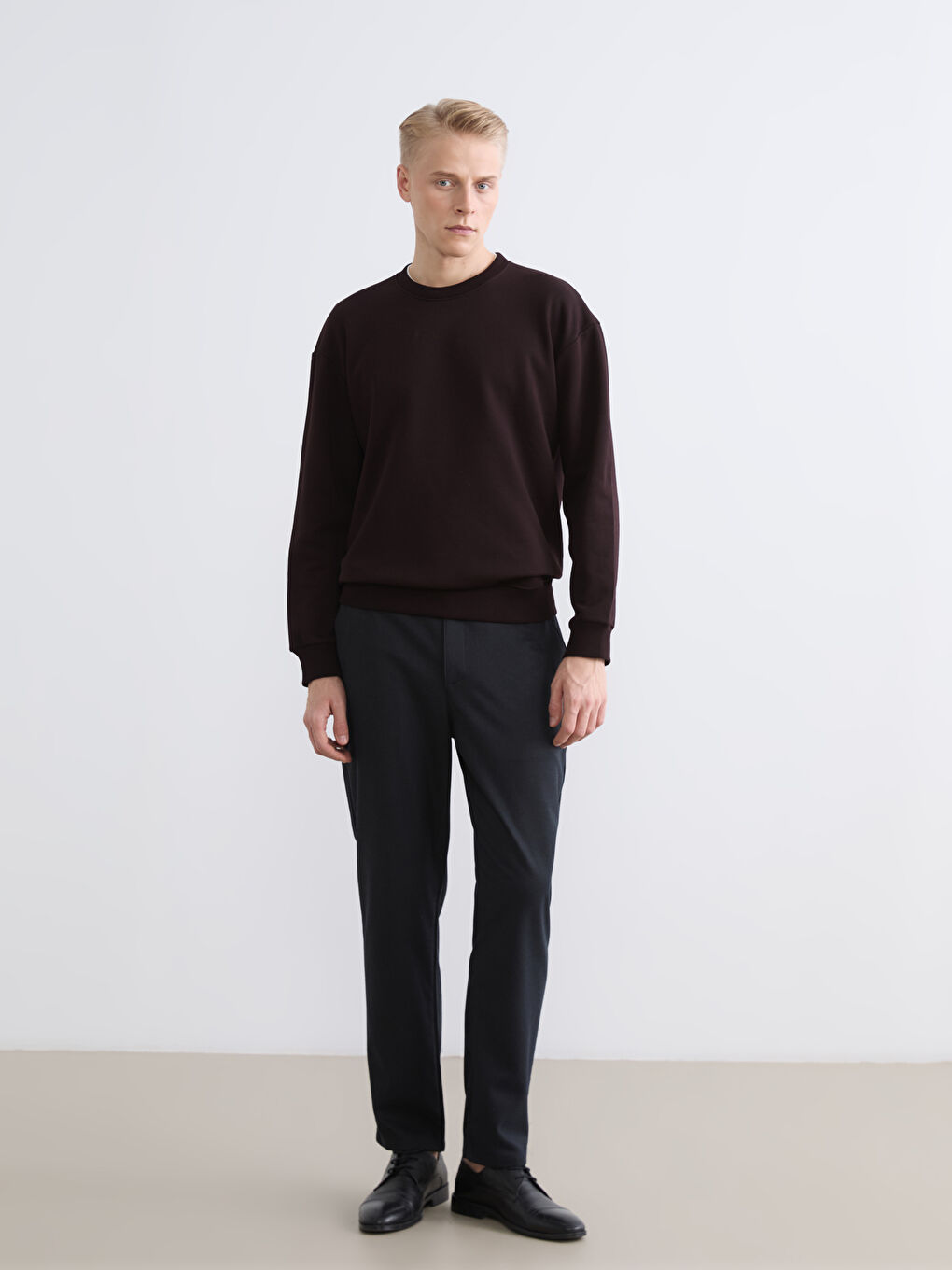 Crew Neck Men's Thick Sweatshirt-5