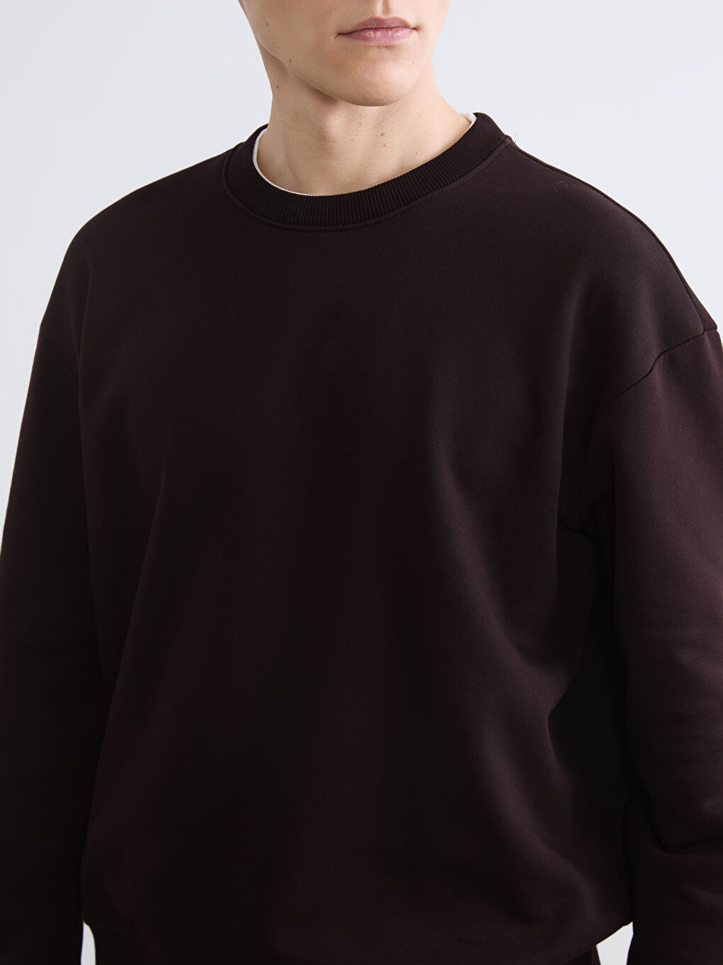 Crew Neck Men's Thick Sweatshirt-6