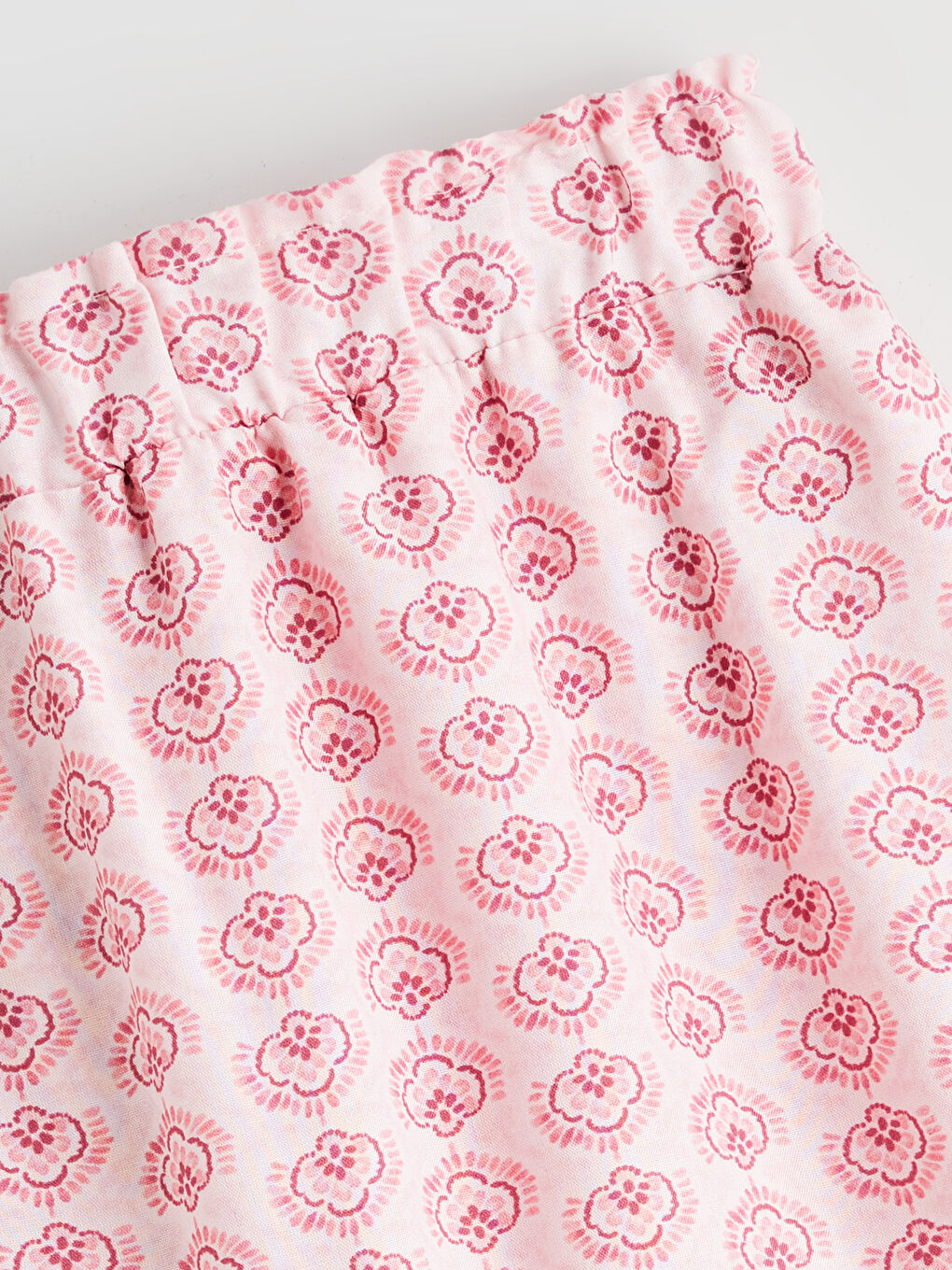 Pembe Beli Lastikli Fırfırlı Kız Çocuk Şort Etek-1