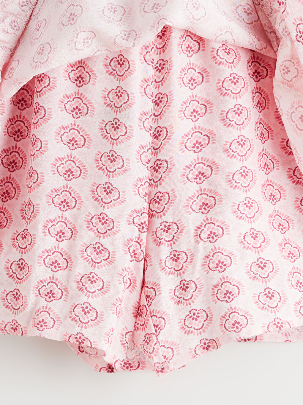 Pembe Beli Lastikli Fırfırlı Kız Çocuk Şort Etek-2