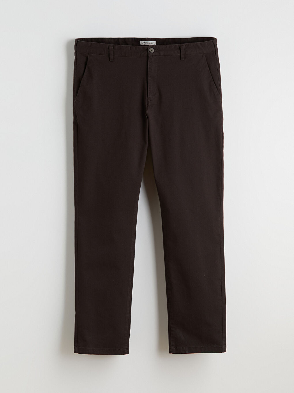 Kahverengi Büyük Beden Standart Kalıp Erkek Chino Pantolon-2