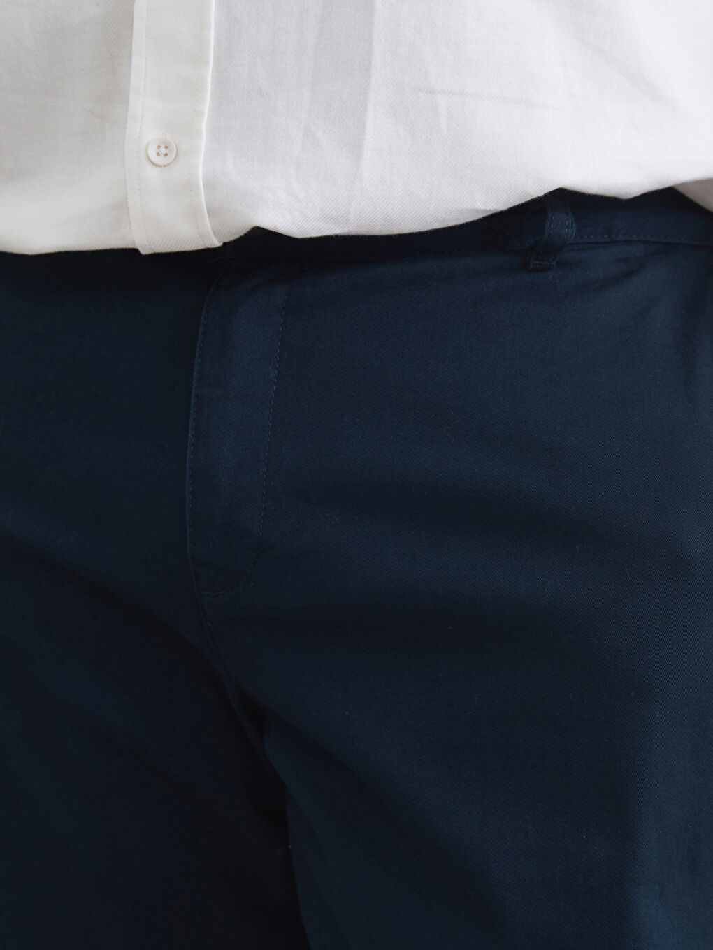 Lacivert Büyük Beden Standart Kalıp Erkek Chino Pantolon-4