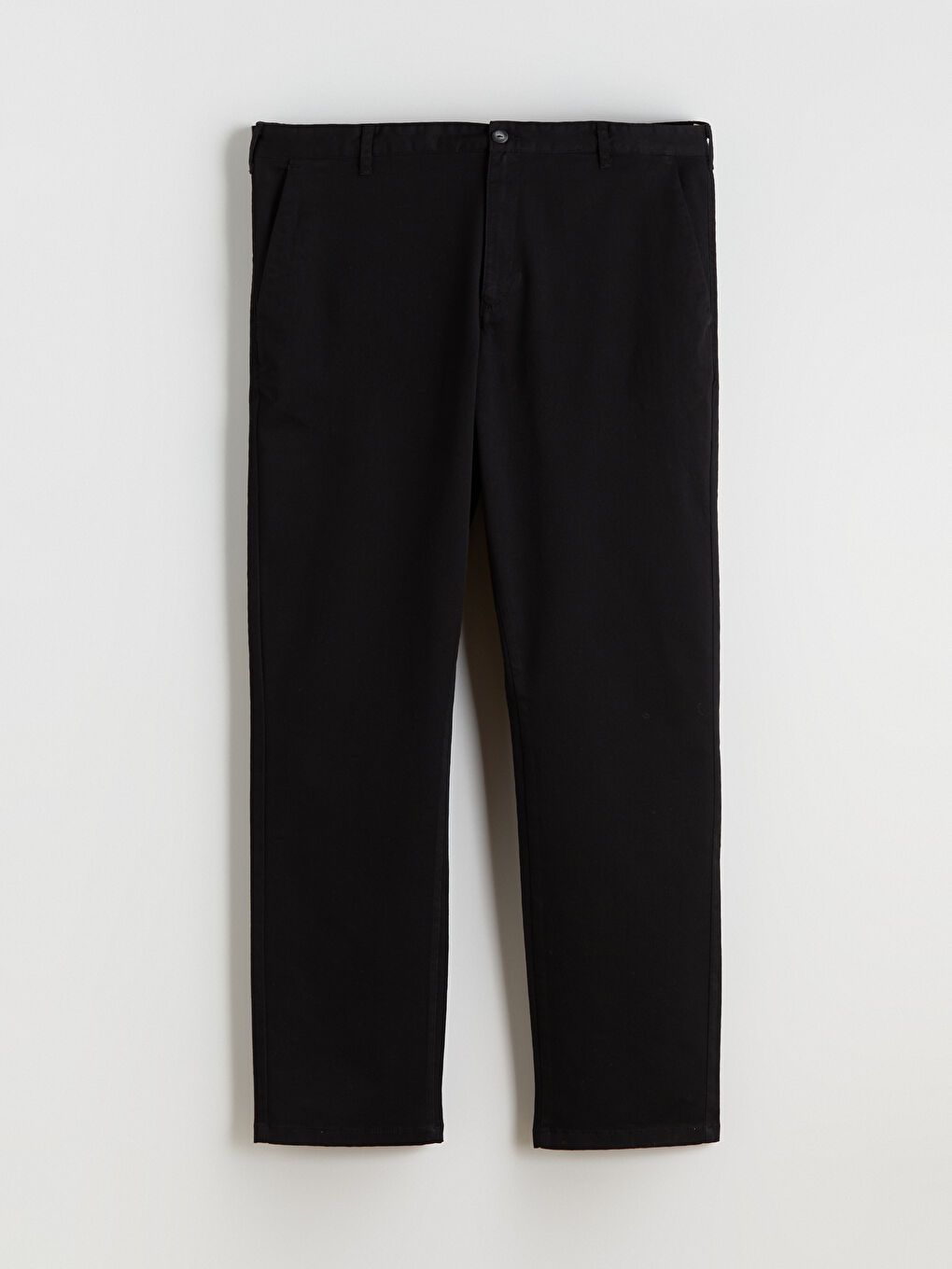 Siyah Büyük Beden Standart Kalıp Erkek Chino Pantolon-4