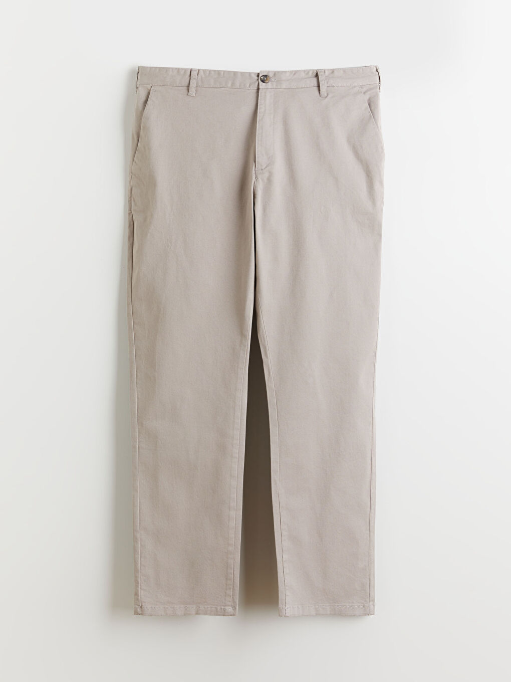 Bej Büyük Beden Standart Kalıp Erkek Chino Pantolon-3