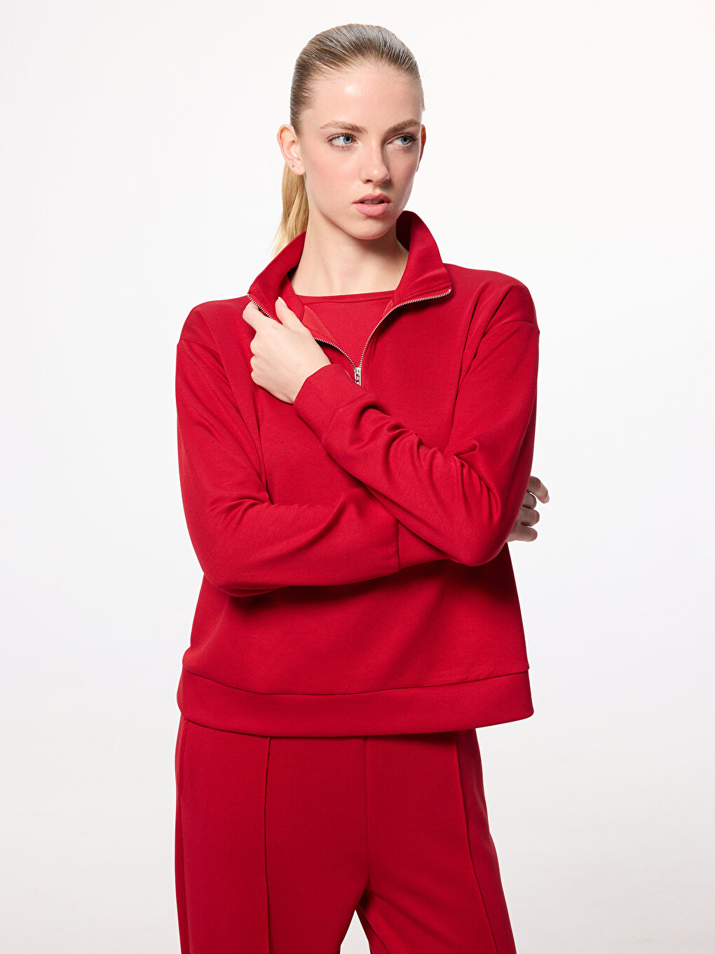 Funnel Neck Women's Sweatshirt