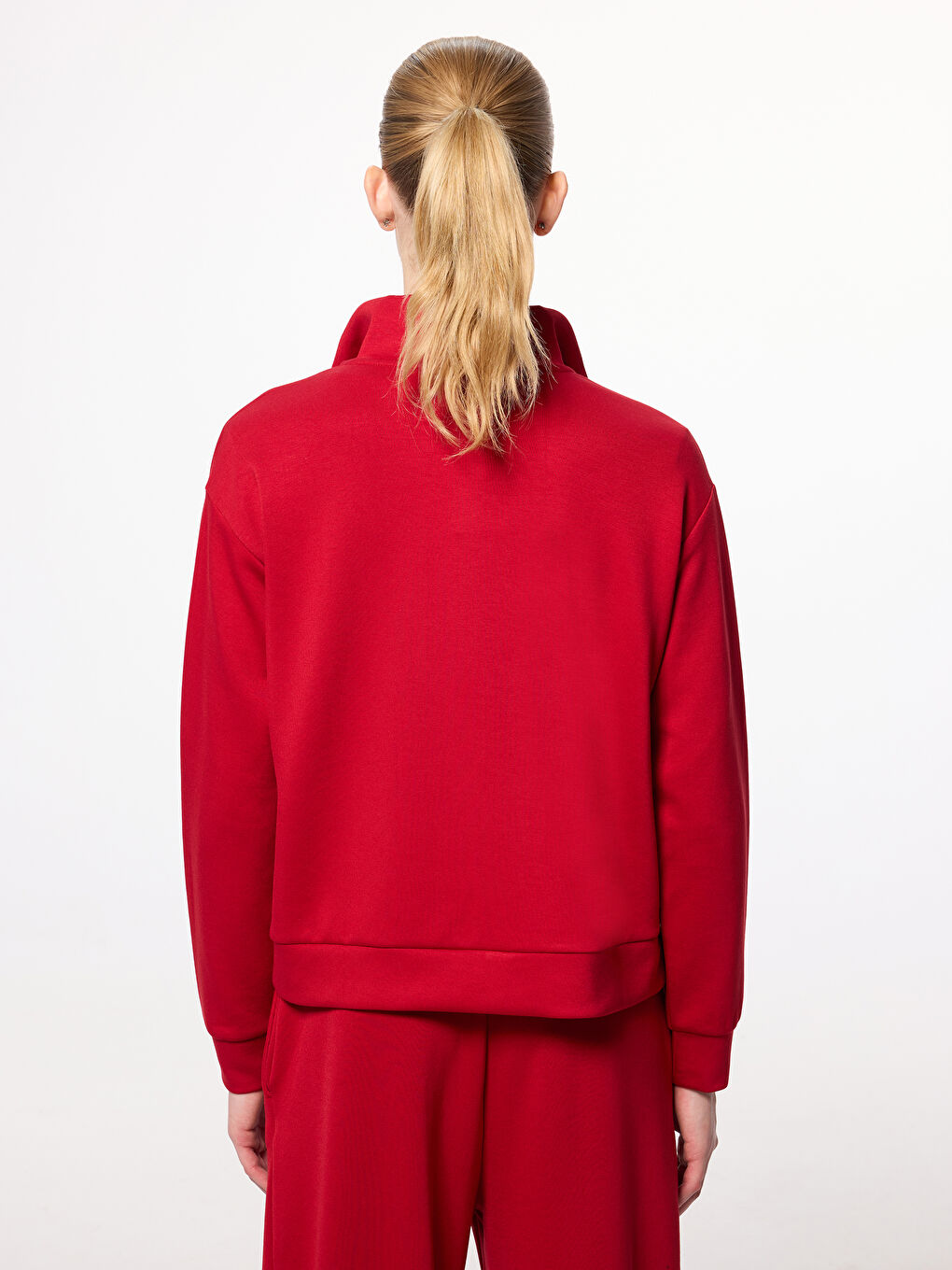 Funnel Neck Women's Sweatshirt-3