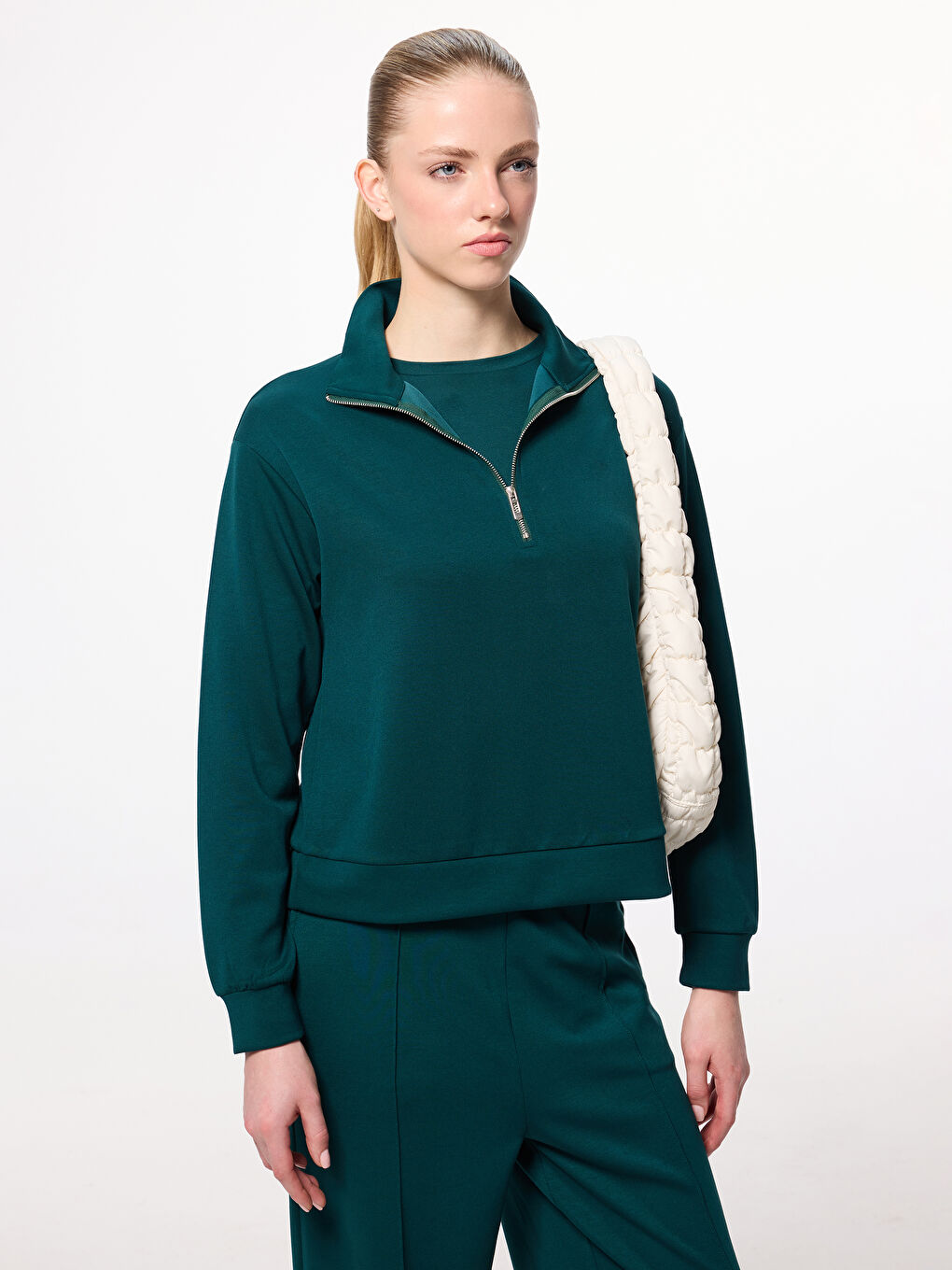 Funnel Neck Women's Sweatshirt