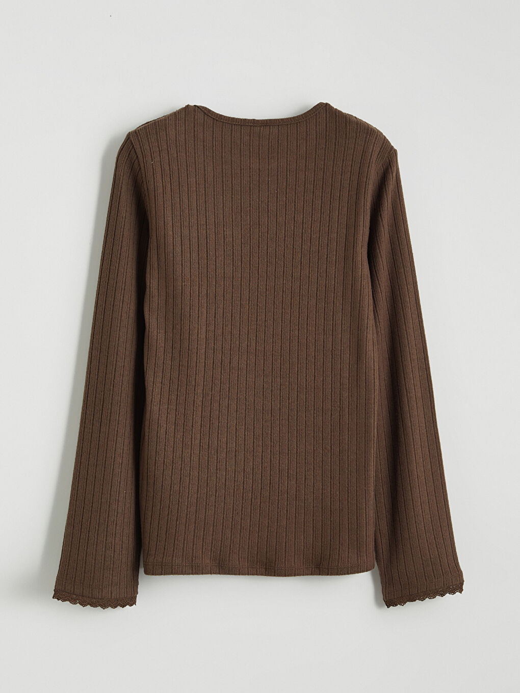 Crew Neck Bow Detailed Girls' T-Shirt-2