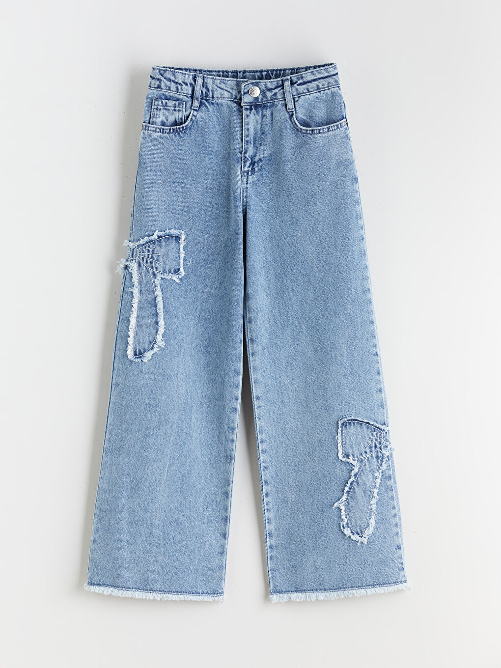 Mavi Wideleg Kız Çocuk Jean Pantolon