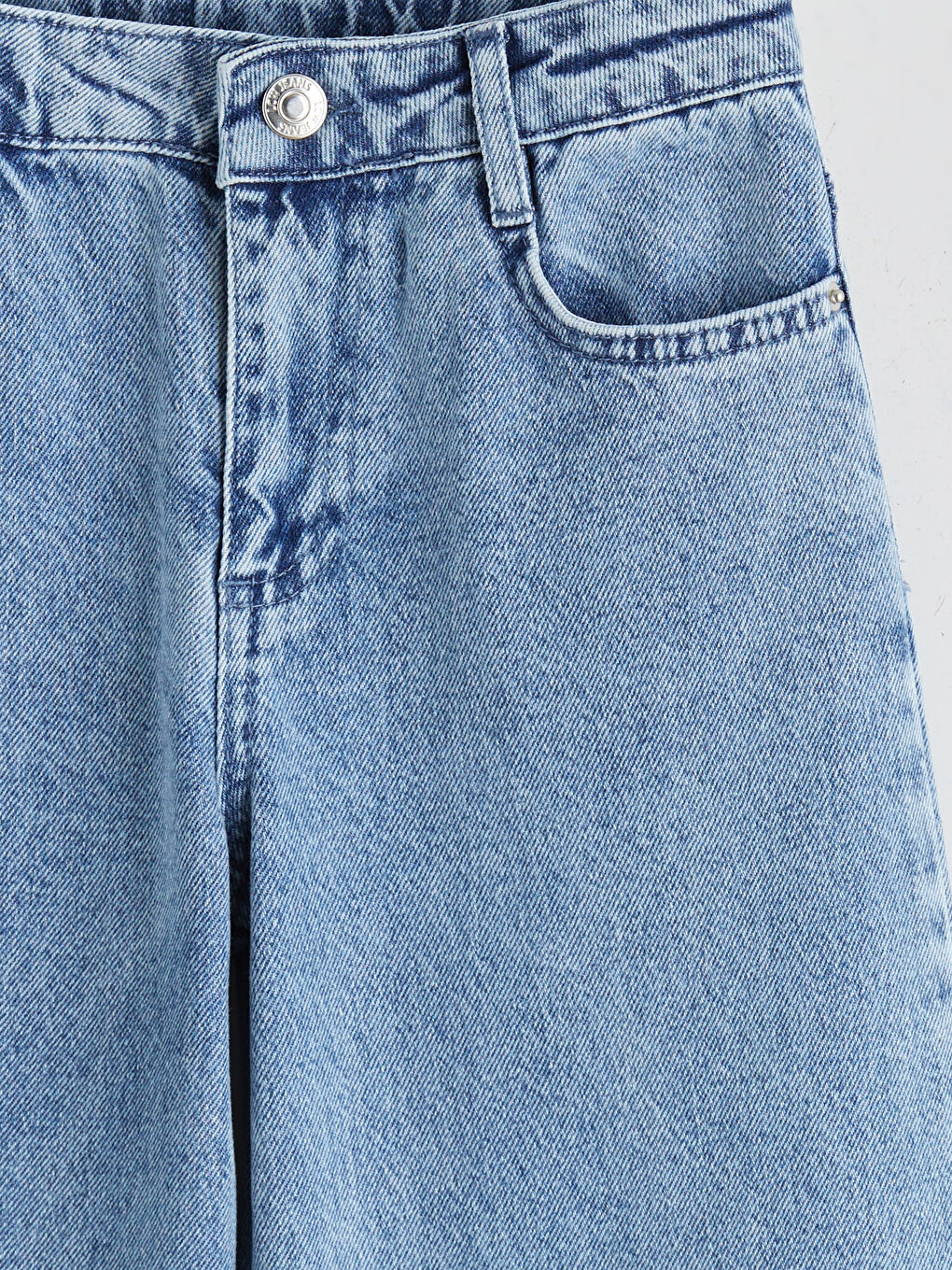 Mavi Wideleg Kız Çocuk Jean Pantolon-2