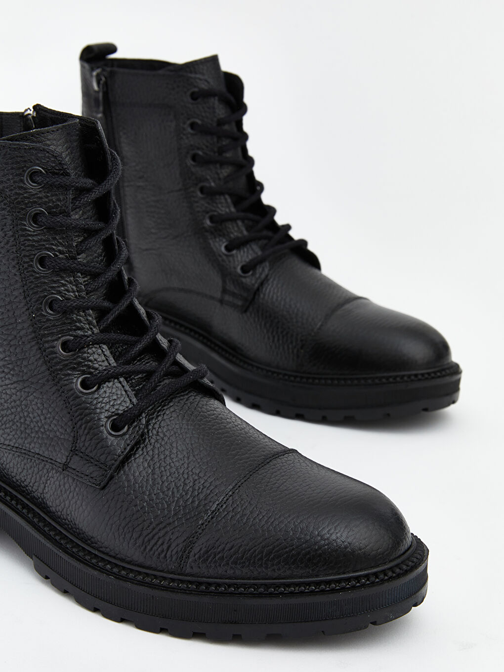 Siyah Hakiki Deri Erkek Bot-2