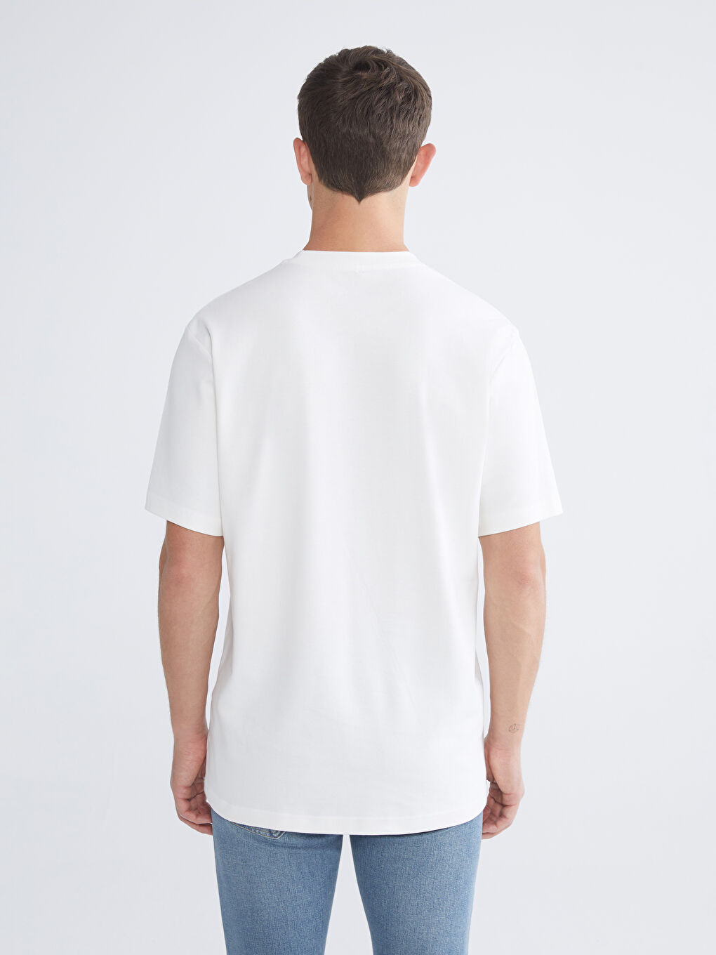 Ekru Bisiklet Yaka İstanbul Baskılı Erkek Tişört-3