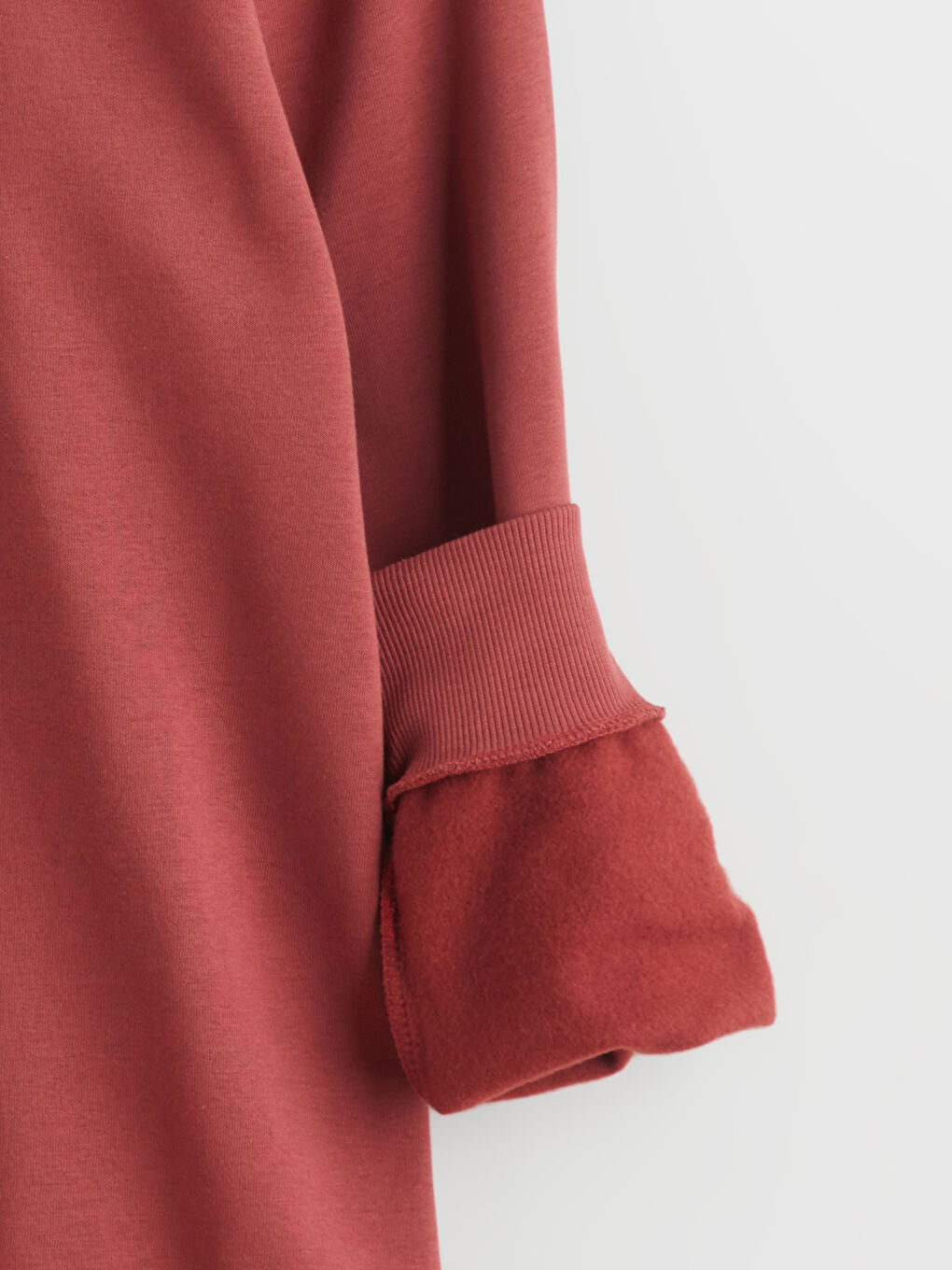 Kırmızı Bisiklet Yaka Baskılı Erkek Sweatshirt-5