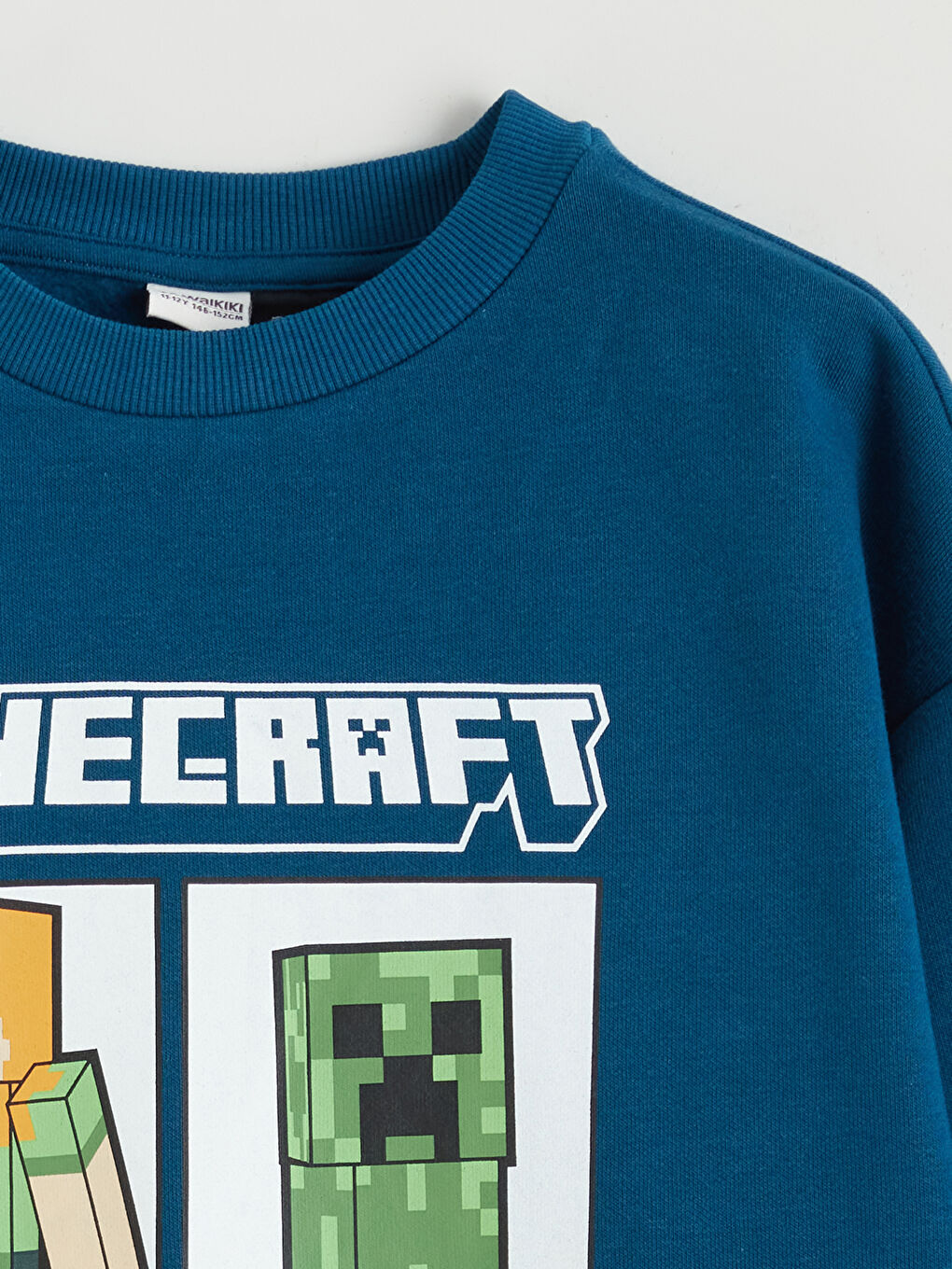 მრგვალი საყელო Minecraft ნაბეჭდი ბიჭებისთვის სქელი თბილი ზედა-1