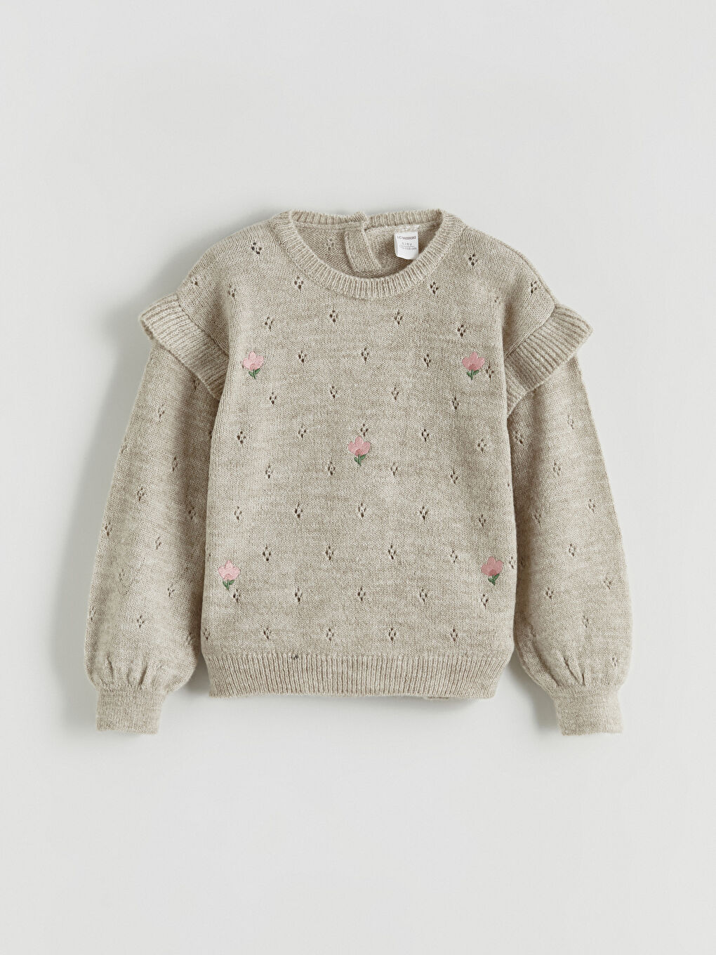 Kahverengi Bisiklet Yaka Kız Çocuk Kazak