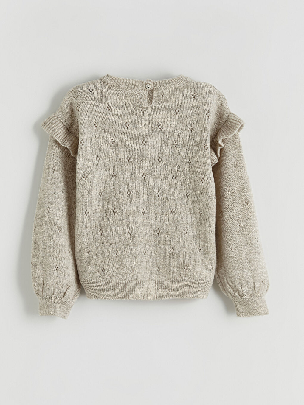 Kahverengi Bisiklet Yaka Kız Çocuk Kazak-2