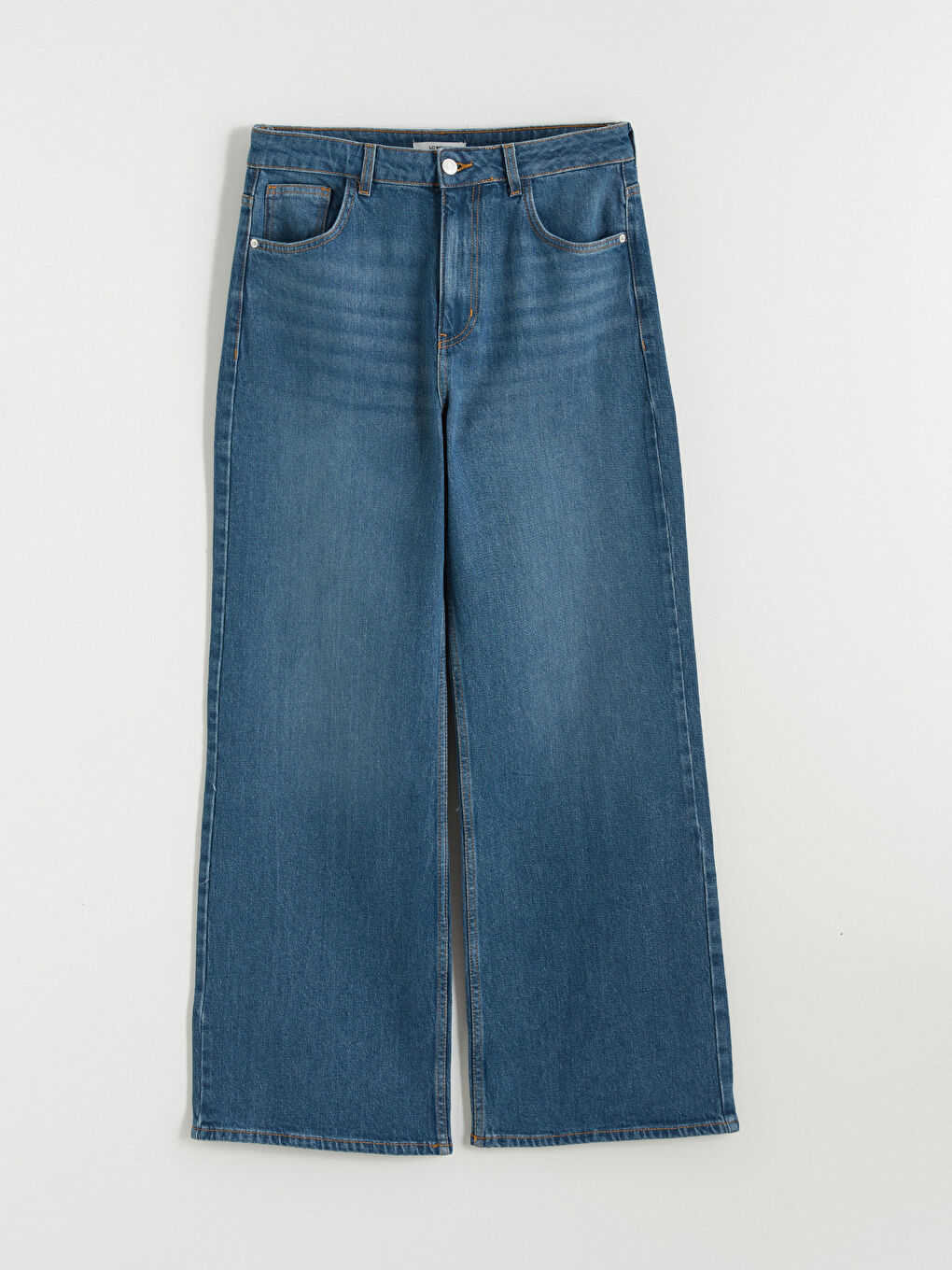 İndigo Wideleg Kadın Jean Pantolon-4