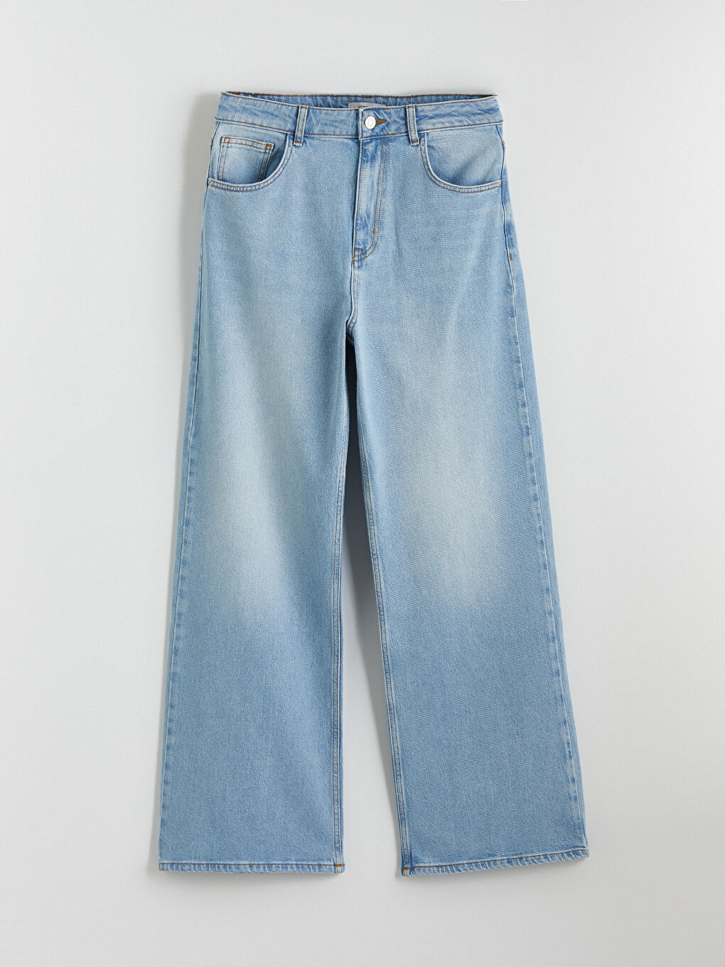 İndigo Wideleg Kadın Jean Pantolon-4