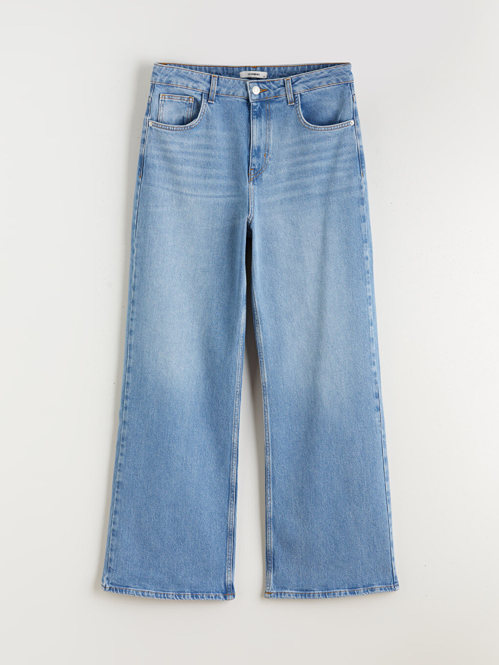 İndigo Wideleg Kadın Jean Pantolon-4