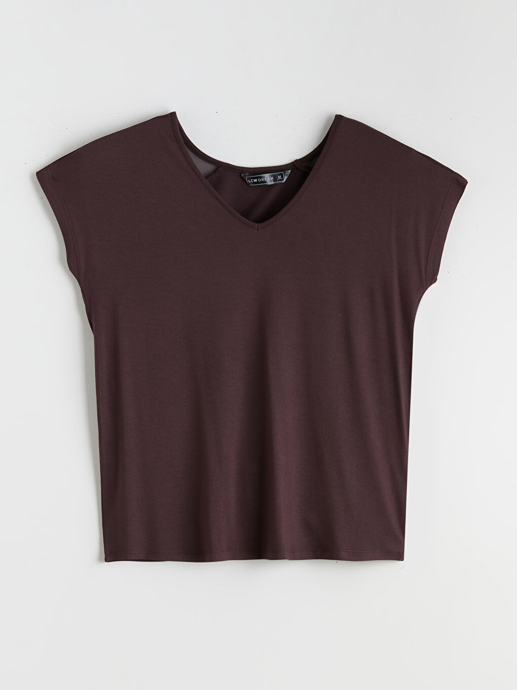 Kahverengi V Yaka Kadın Pijama Takım-5