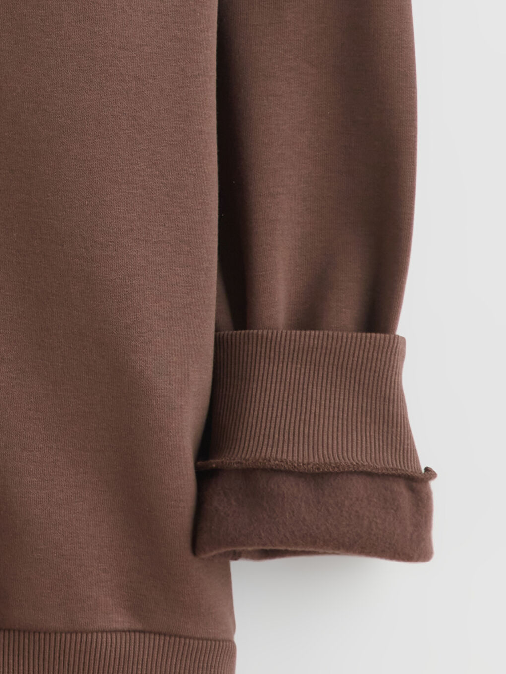 Kahverengi Bisiklet Yaka Baskılı Erkek Sweatshirt-5