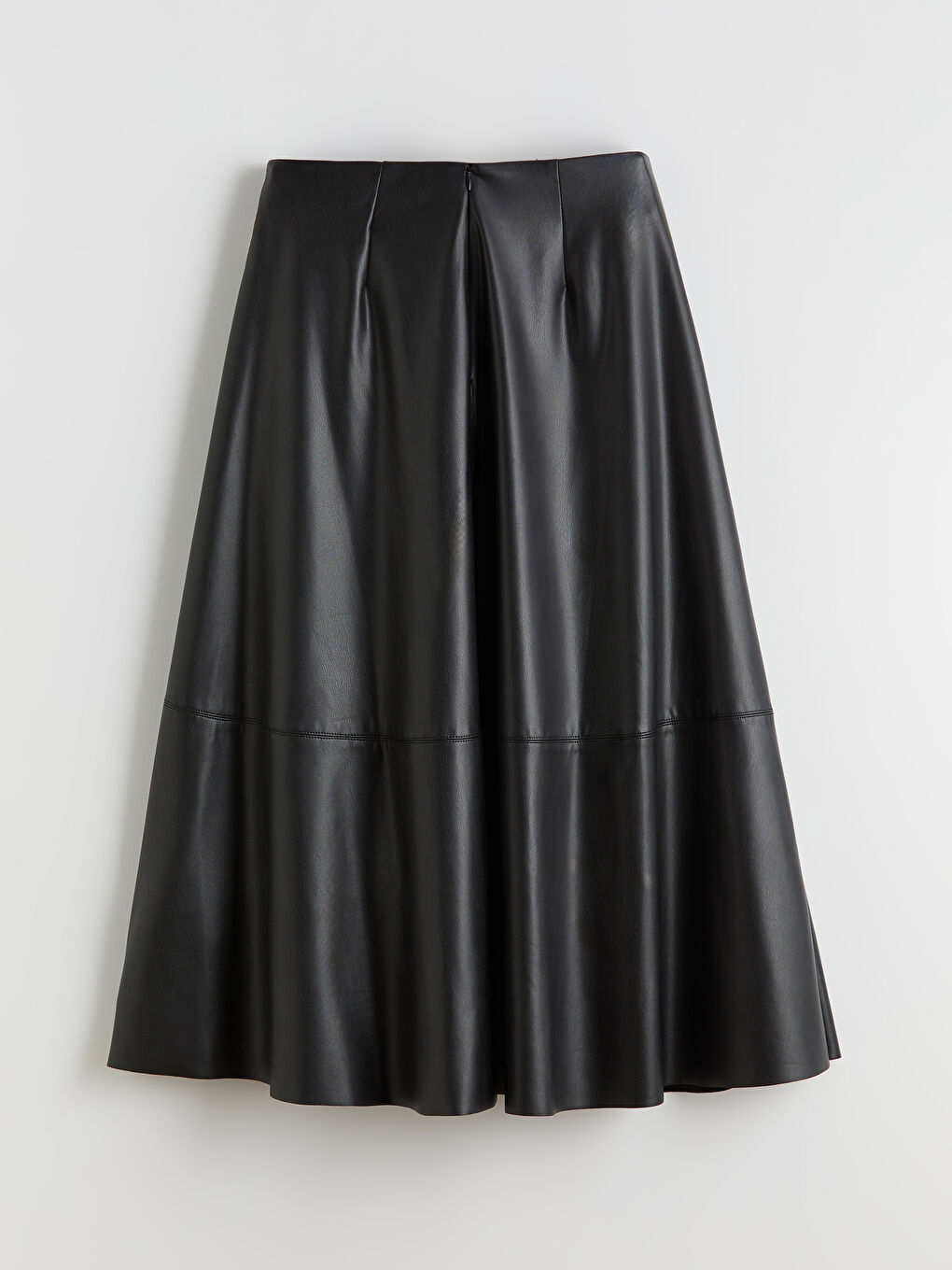 Leather Look Flared Skirt-5