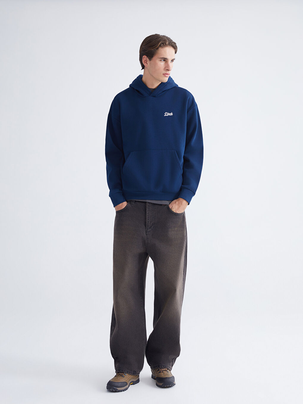 Ерлерге арналған ұзын жеңді худи-1