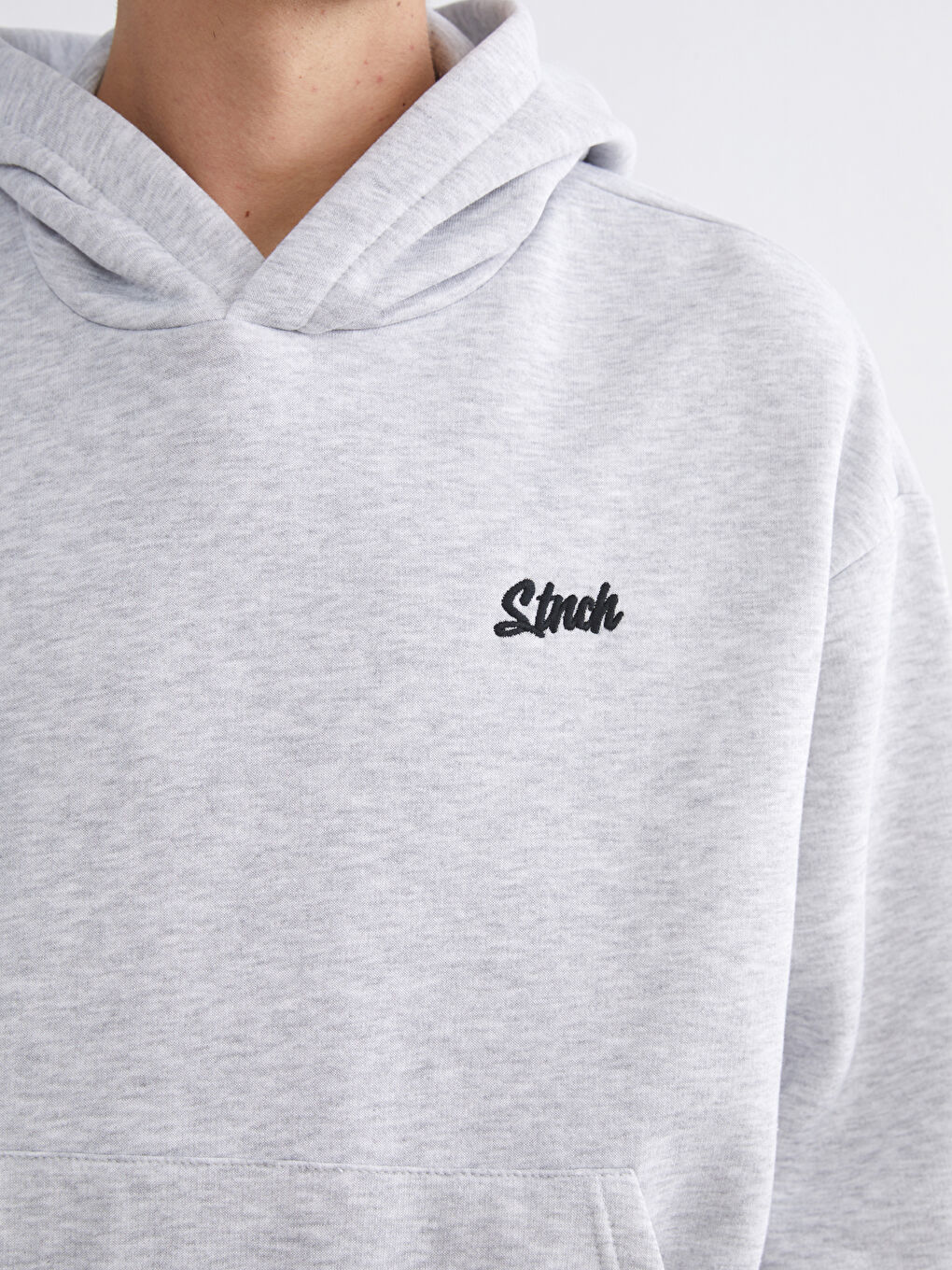 Суитшърт с качулка с дълъг ръкав за мъже-2