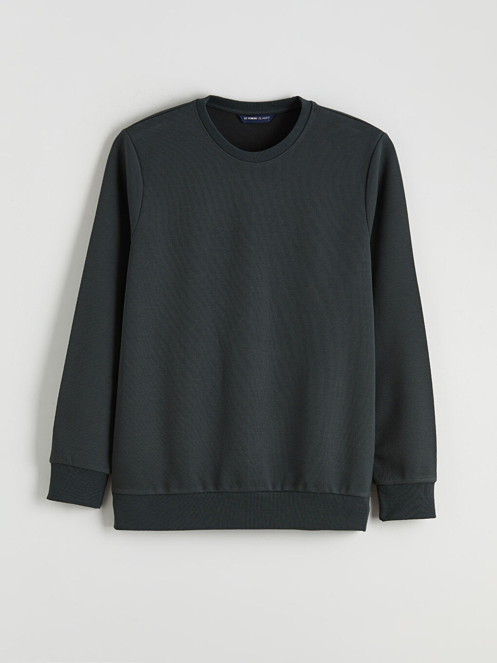 Haki Bisiklet Yaka Erkek Sweatshirt